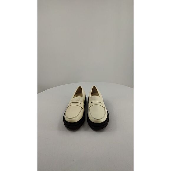 Quince Women Italian Leather Lug Sole Loafer Bone 6 - Picture 2 of 3